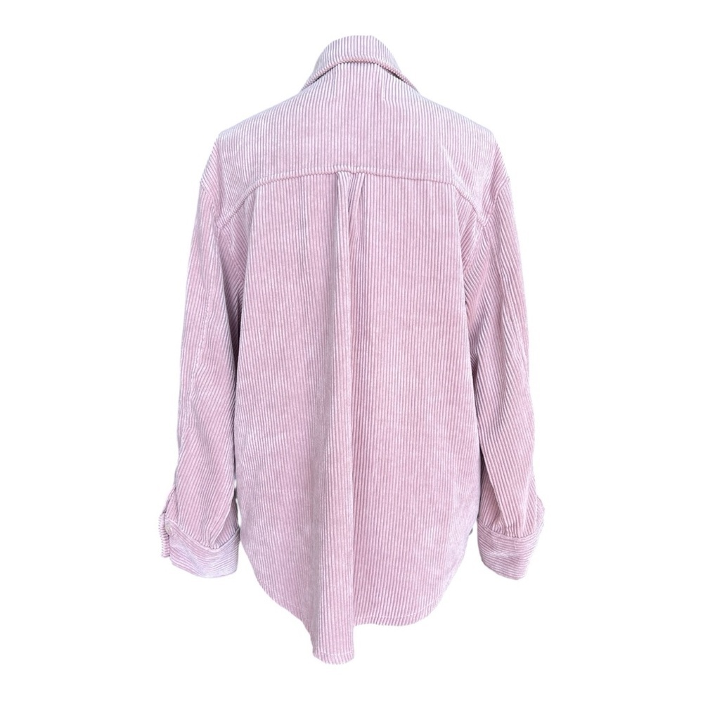 Ashley By 26 International Pink Corduroy Shirt Jacket Size S - Picture 2 of 6